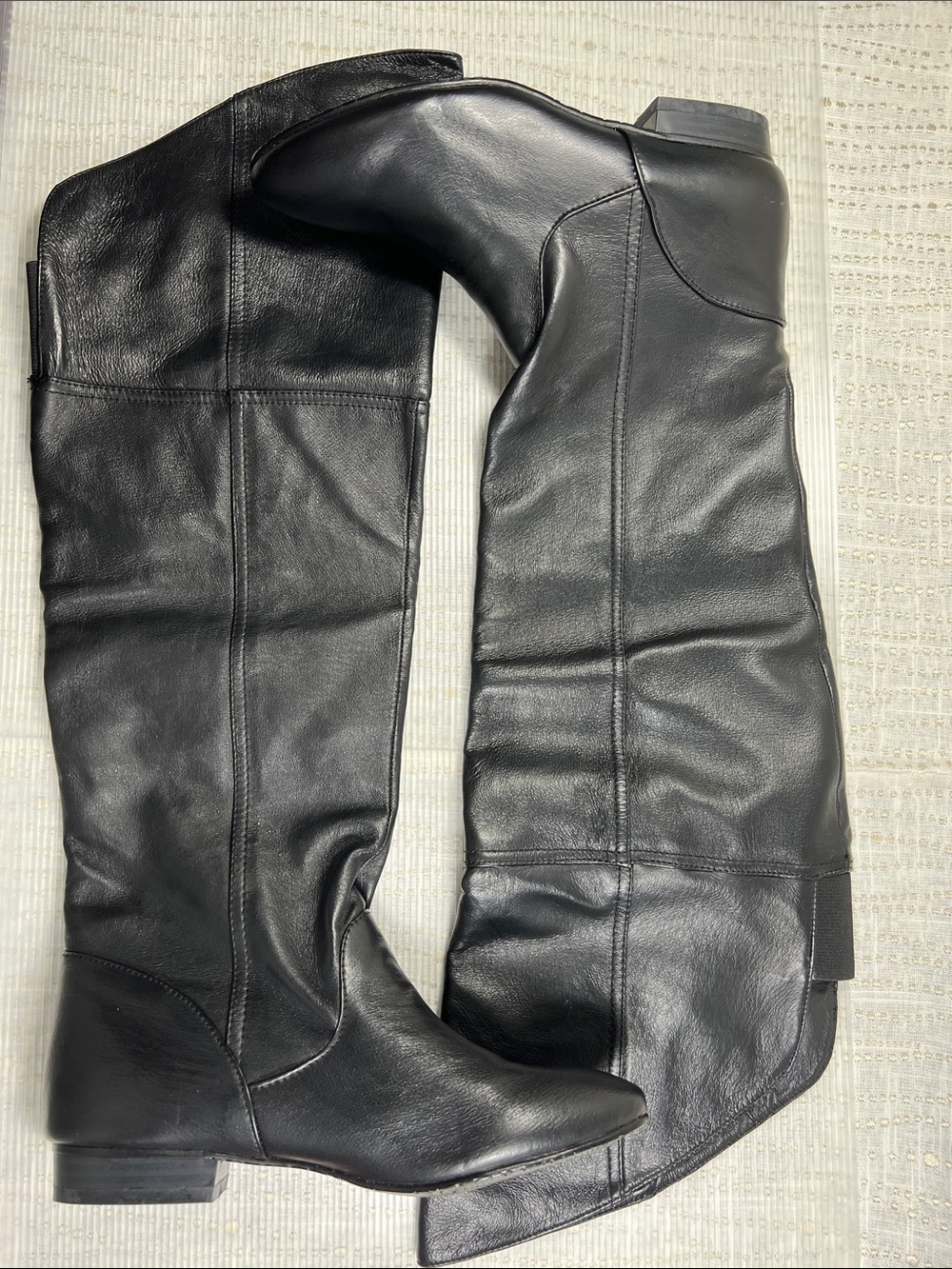 Chinese Laundry South Bay Women’s Black Leather Knee-High Riding Boots Size 10